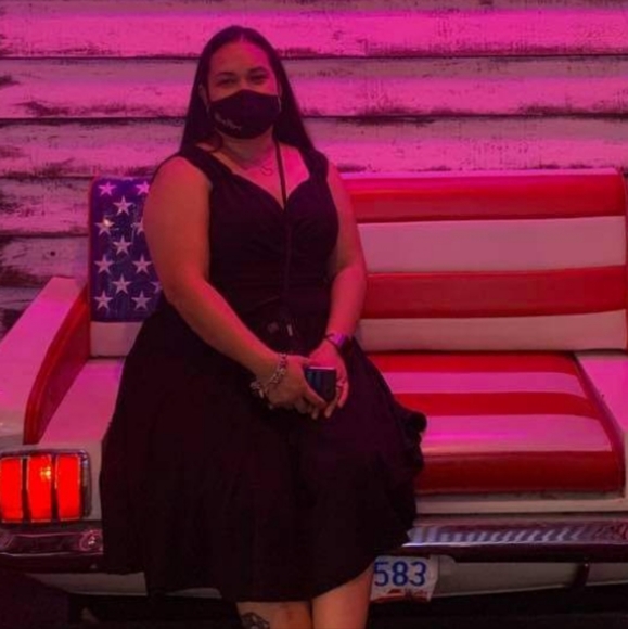 Black sleeveless V-neck dress XXL - Picture 2 of 2